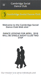 Mobile Screenshot of cambridgesocialdanceclub.com