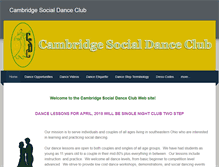 Tablet Screenshot of cambridgesocialdanceclub.com
